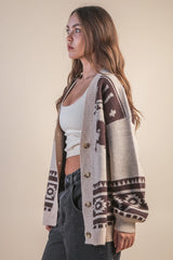 Oversized Western Cardigan
