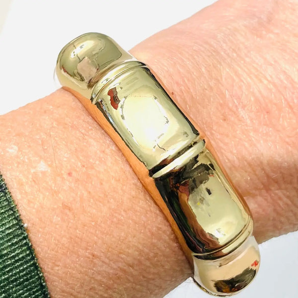 Bamboo Hinged Cuff Bracelet