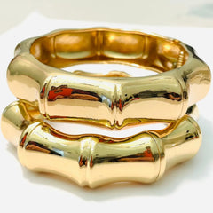 Bamboo Hinged Cuff Bracelet