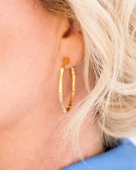 Gold Bamboo Hoops