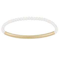 enewton bliss bar textured pearl 3mm bracelet