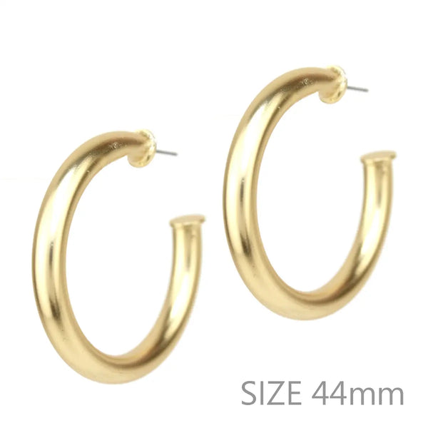 Gold Satin Hoops