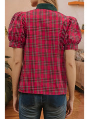Rebecca Plaid Top