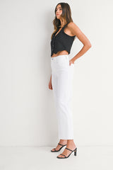 Just Black Classic White Straight Jeans