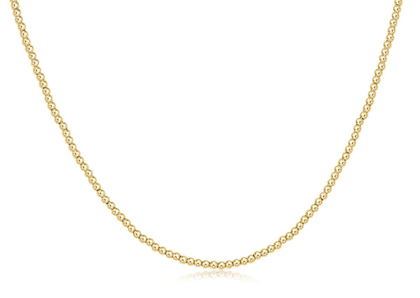enewton choker classic gold 2mm bead