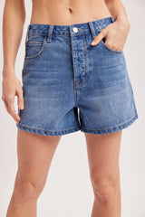 Bexal Mid-Rise Washed Denim Shorts - 2 Colors