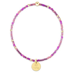 enewton 5.5" egirl Hope Unwritten Bracelet - Back To The Fuchsia - be you. Small Gold Disc