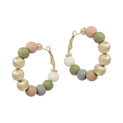 Bixby Beaded Hoops