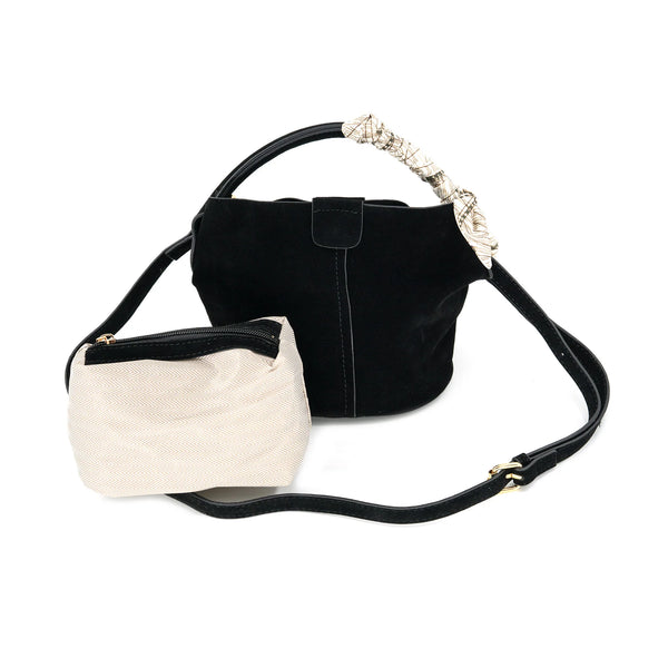 Faye Suede Scarf Bucket Bag