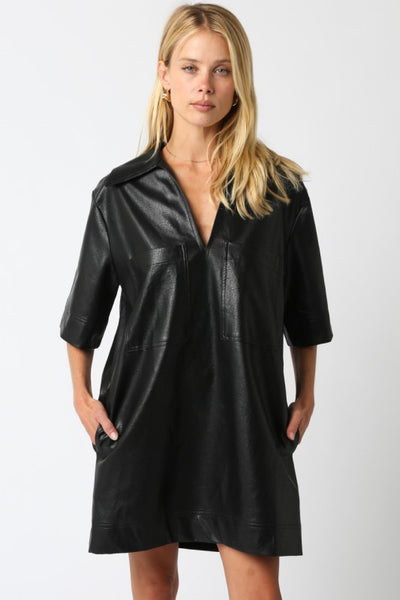 Maci Leather Dress