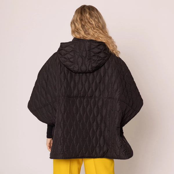 Winona Quilted Hoodie Poncho