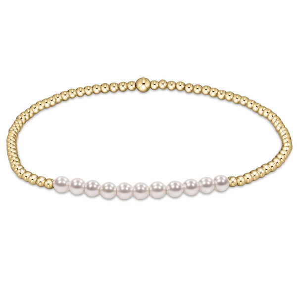 enewton gold bliss 2mm bead bracelet - pearl