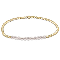 enewton gold bliss 2mm bead bracelet - pearl