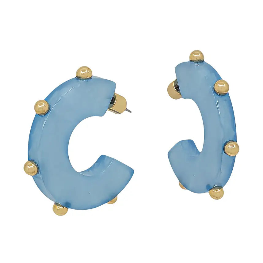 Rebecca Studded Hoops - 2 Colors
