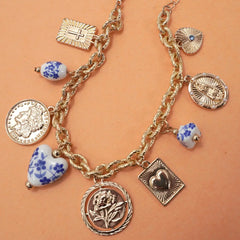 Blue Willow Charm Bracelet