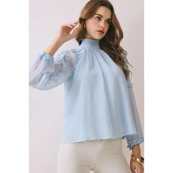 Fiona Blue Blouse