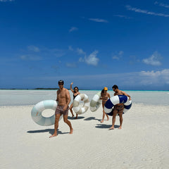 FUNBOY Blue Vintage Stripe Tube Float