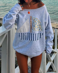 Sailboat Applique Sweatshirt