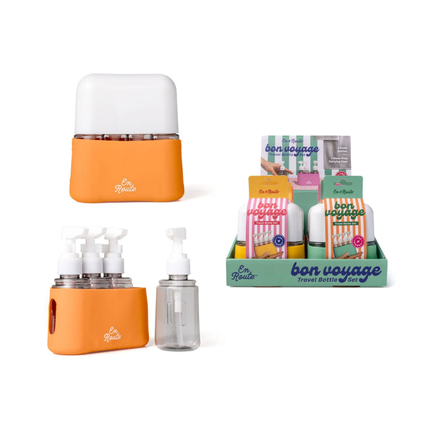 En Route Bon Voyage 4 Piece Travel Bottles - 4 Colors