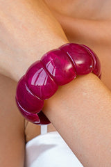 Faux Stone Acrylic Stretch Bracelets - 5 Colors