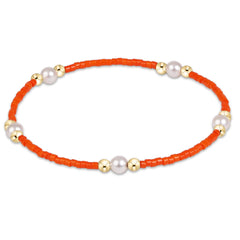 enewton gameday hope purpose pearl bracelet - bright orange