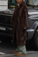Teddy Bear Faux Fur Trench Coat