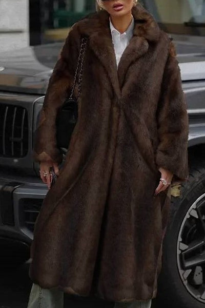 Teddy Bear Faux Fur Trench Coat