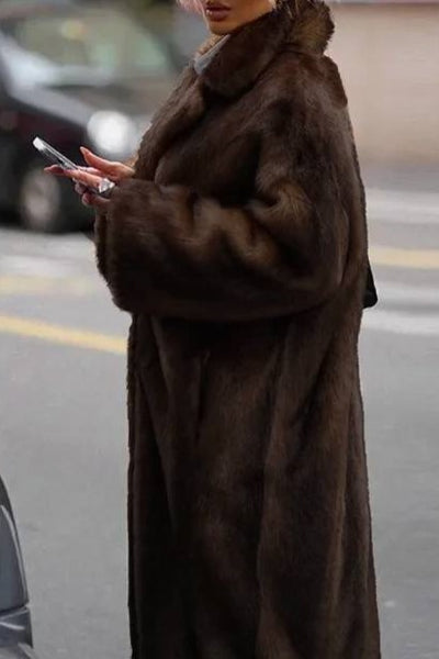 Teddy Bear Faux Fur Trench Coat