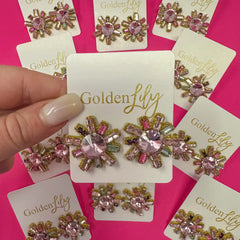 Spring Rhinestone Burst Earrings