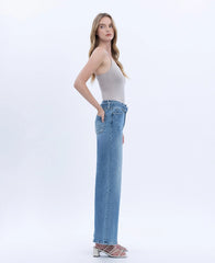 Lovervet - Self Belted Super High Rise Wide Leg Jeans