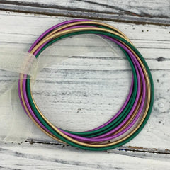 Mardi Gras Guitar String Bracelet Set