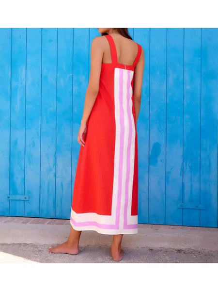 Sea Resort Colorblock Dress