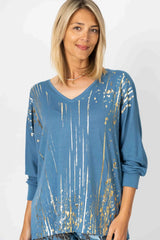 Gold Splattered Sweater