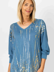 Gold Splattered Sweater