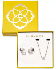 Kendra Scott Cailin Crystal Gift Set - Rhodium White Crystal