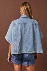 Denim Cape Jacket