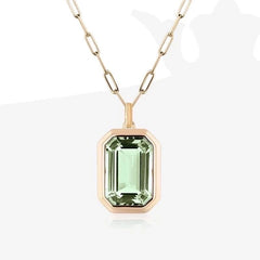 Vintage Style Stone Pendant Necklace - 4 colors