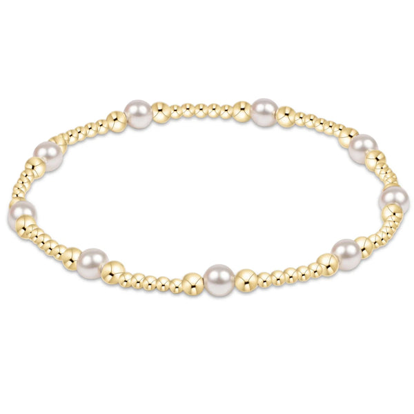 enewton Classic Purpose Pattern 4mm Bead Bracelet- Pearl
