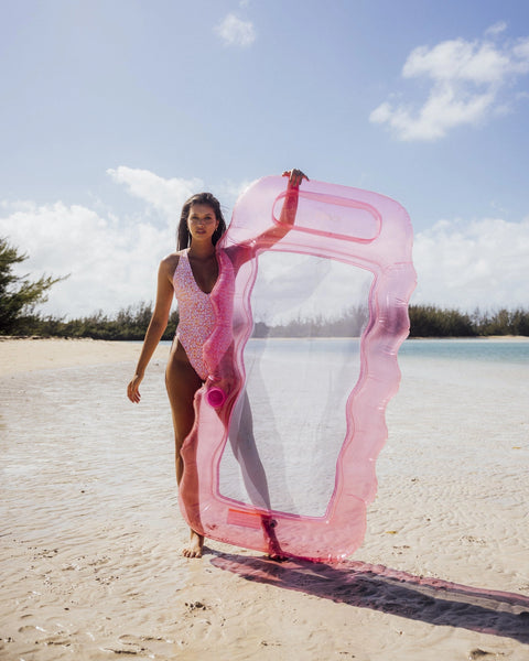FUNBOY Clear Pink Mesh Lounger
