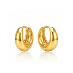 Ellie Vail Corinne Elongated Dome Huggie Hoop Earring