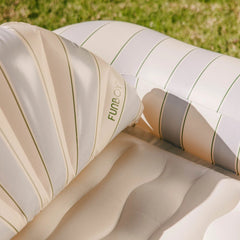 FUNBOY Tanning Pool Lounger - Blue Green and Cream