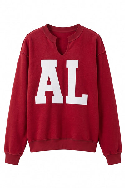 Alabama & AL Reversible Sweatshirt - Crimson