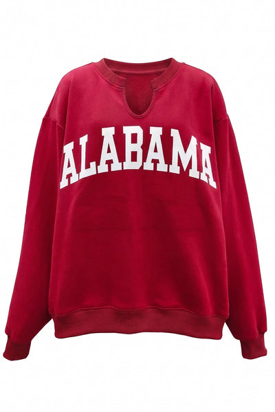 Alabama & AL Reversible Sweatshirt - Crimson