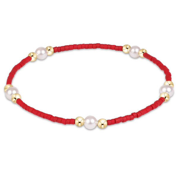 enewton gameday hope purpose pearl bracelet - crimson