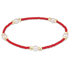 enewton gameday hope purpose pearl bracelet - crimson
