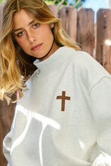 Cross + Jesus Saves Reversible Sweatshirt
