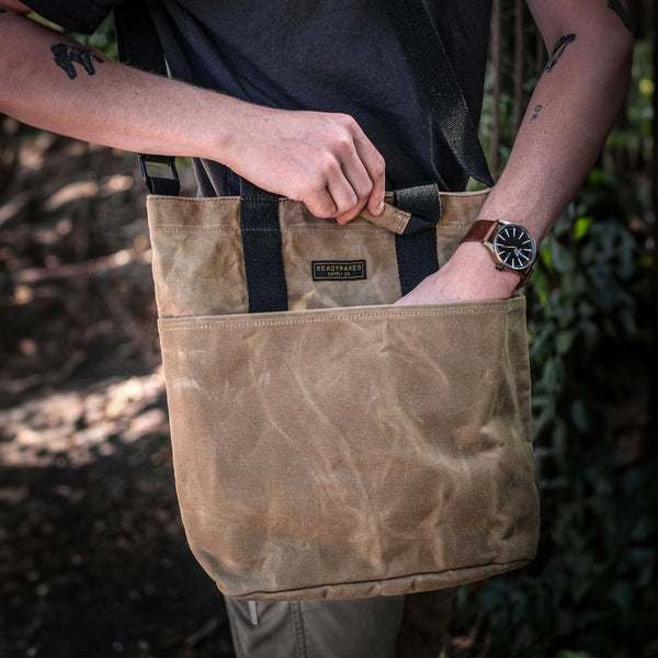 Waxed Canvas Crossbody Tote