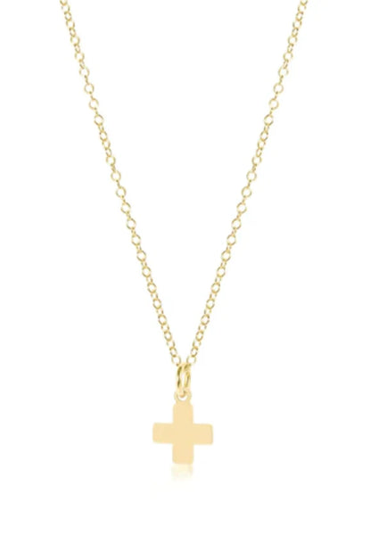 enewton 16" Necklace Signature Cross with Small Gold Cross Charm