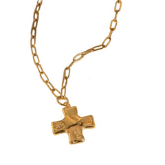18K Stainless Steel Tarnish Free Cross Necklace