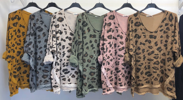 Italian Cheetah Top - 4 Colors
